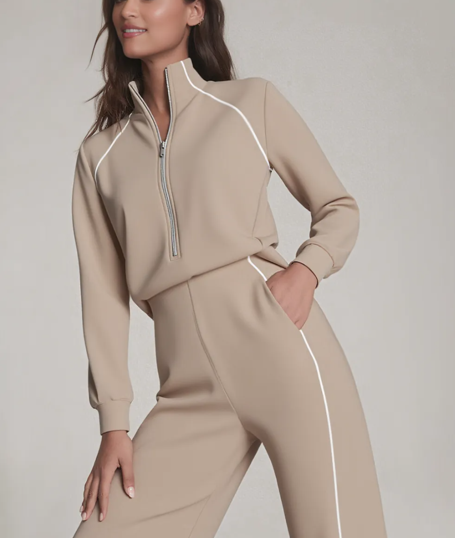 Everyday Cozy Half Zip Jumpsuit