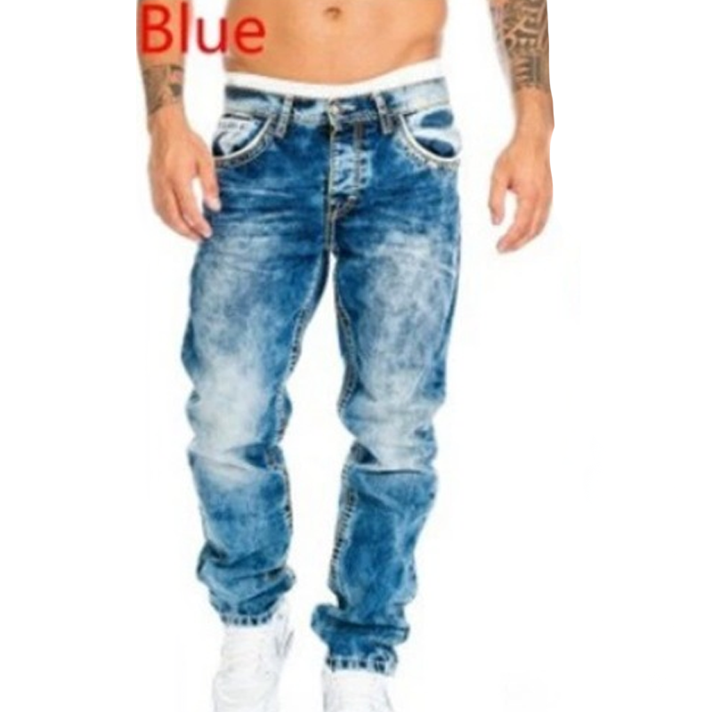 Men's Fashion Creative Stretch Denim Jeans,Minimalist Style Suitable For Summer, Emo Style